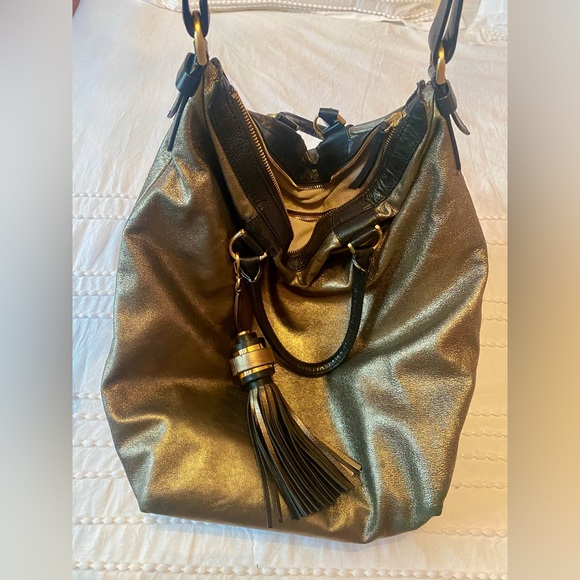 Diane von Furstenberg Metallic Drew Bucket Bag - Picture 7 of 16